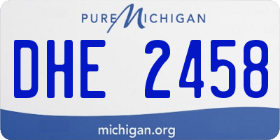 MI license plate DHE2458