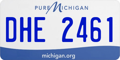 MI license plate DHE2461
