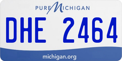 MI license plate DHE2464