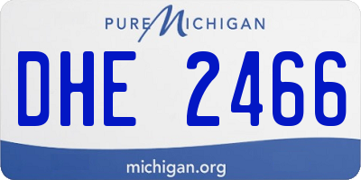 MI license plate DHE2466