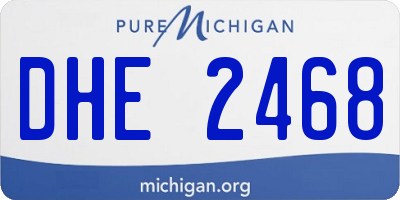 MI license plate DHE2468