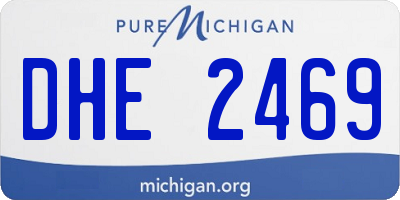 MI license plate DHE2469