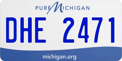 MI license plate DHE2471