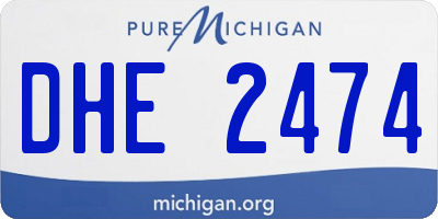 MI license plate DHE2474