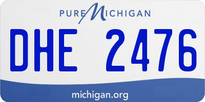 MI license plate DHE2476