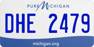 MI license plate DHE2479
