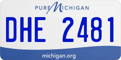 MI license plate DHE2481