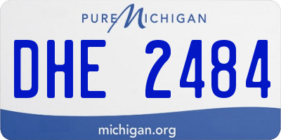 MI license plate DHE2484