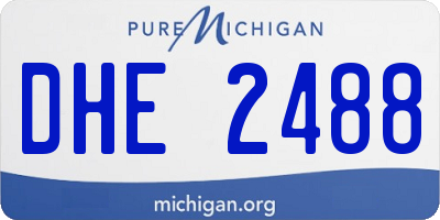 MI license plate DHE2488