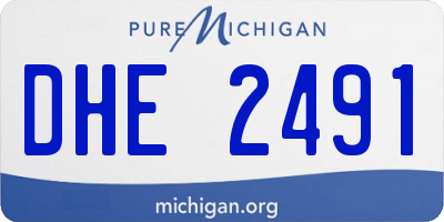 MI license plate DHE2491