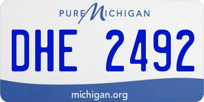 MI license plate DHE2492