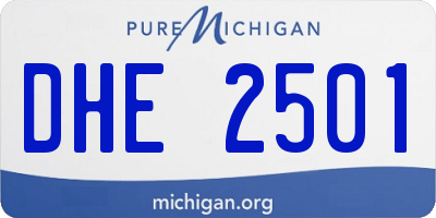 MI license plate DHE2501