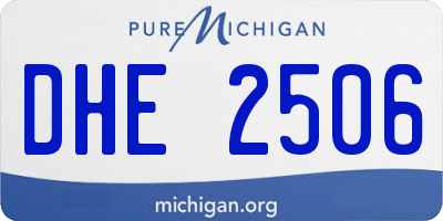 MI license plate DHE2506