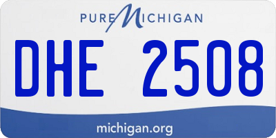 MI license plate DHE2508