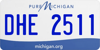 MI license plate DHE2511