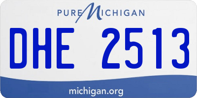 MI license plate DHE2513