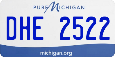 MI license plate DHE2522