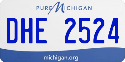 MI license plate DHE2524