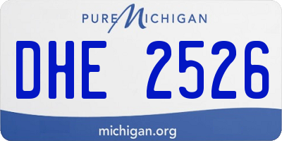 MI license plate DHE2526