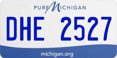 MI license plate DHE2527