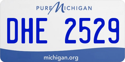 MI license plate DHE2529
