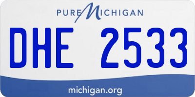 MI license plate DHE2533