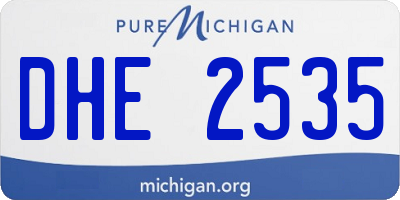 MI license plate DHE2535
