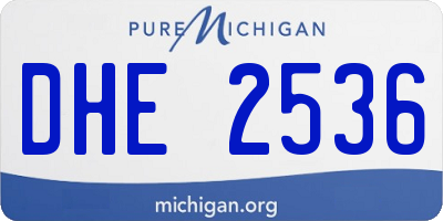 MI license plate DHE2536