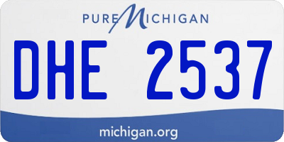 MI license plate DHE2537