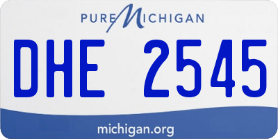 MI license plate DHE2545