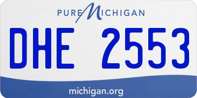MI license plate DHE2553