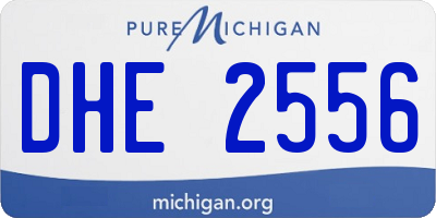 MI license plate DHE2556