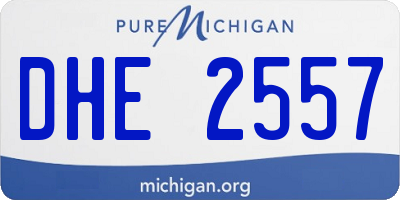 MI license plate DHE2557