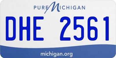 MI license plate DHE2561