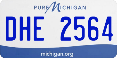 MI license plate DHE2564