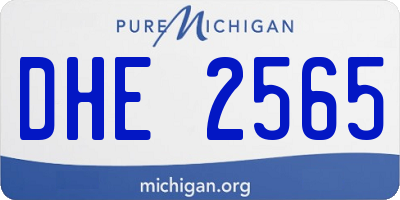 MI license plate DHE2565