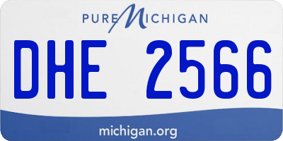 MI license plate DHE2566