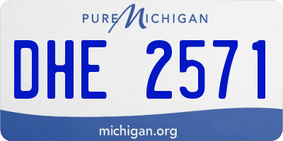 MI license plate DHE2571