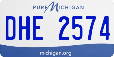 MI license plate DHE2574