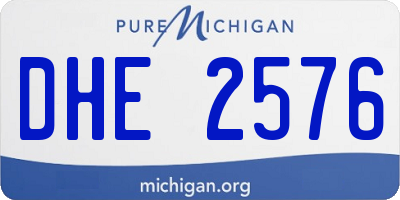 MI license plate DHE2576