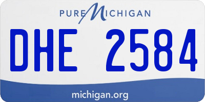 MI license plate DHE2584
