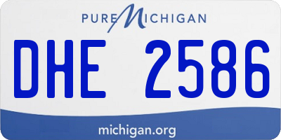 MI license plate DHE2586