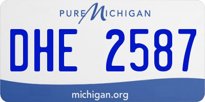 MI license plate DHE2587