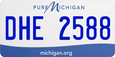 MI license plate DHE2588