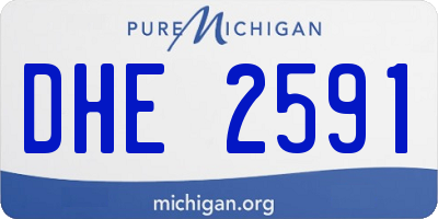 MI license plate DHE2591