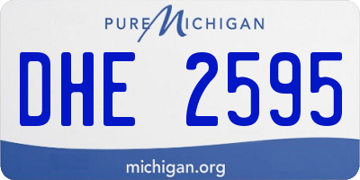 MI license plate DHE2595