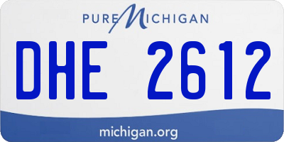 MI license plate DHE2612