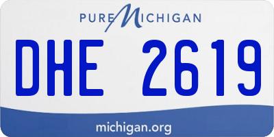 MI license plate DHE2619