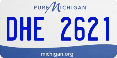 MI license plate DHE2621