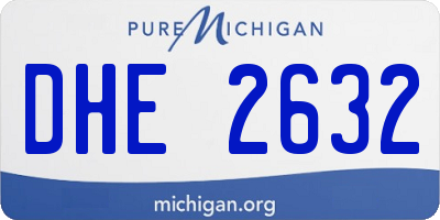 MI license plate DHE2632